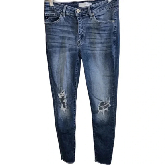 Kancan Medium Wash Distressed Ankle Jeans Size 9/28 - Picture 3 of 7